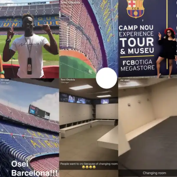 Mr Eazi And Billionaire Otedola’s Daughter, Temi, Take Their Romance To Barcelona (Photos)